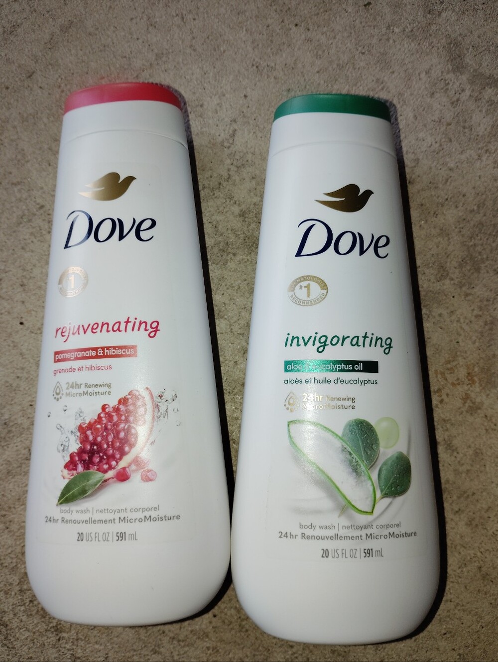 Title: NWT Dove Body Wash Duo - Rejuvenating & Invigorating (20 fl oz each)​